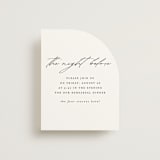 "Delicate Script" - Rehearsal Dinner Cards in Cotton by Angela Thompson - Front