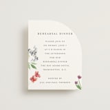 "Spring Wildflowers" - Rehearsal Dinner Cards in Floral by Mere Paper - Front