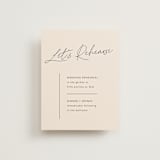 "Modern Aligned" - Rehearsal Dinner Cards in Creampuff by Carolyn MacLaren - Front
