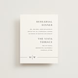 "Align" - Rehearsal Dinner Cards in Cotton by Jennifer Postorino - Front