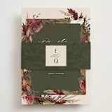 "poetique" - Rehearsal Dinner Cards in Autumn by Kate Ahn - Assembled with Belly Band