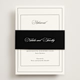 "Sincerity" - Rehearsal Dinner Cards in Noir by Kimberly FitzSimons - Assembled with Belly Band