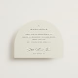 "Softly Swept" - Rehearsal Dinner Cards in Ivory by Carolyn Nicks - Front