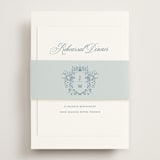 "Empire" - Rehearsal Dinner Cards in Dusty Blue by Jennifer Postorino - Assembled with Belly Band