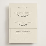 "Branched" - Rehearsal Dinner Cards in Almond by Brianne Larsen - Assembled with Belly Band