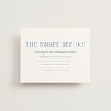 "Hepburn" - Rehearsal Dinner Cards in Sky by Megan Davis - Front