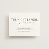 "Hepburn" - Rehearsal Dinner Cards in Tuxedo by Megan Davis - Front