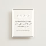 "Overlapping" - Rehearsal Dinner Cards in Noir by Amy Kross - Front