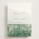 "Over the mountains" - Rehearsal Dinner Cards in Fern by Helen Halik - Assembled with Belly Band