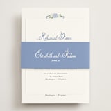 "Sweethearts" - Rehearsal Dinner Cards in Periwinkle by Design Lotus - Assembled with Belly Band