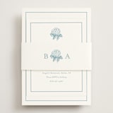"Hydrangea bloom" - Rehearsal Dinner Cards in Seaside by Stacey Meacham - Assembled with Belly Band