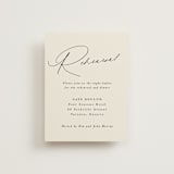 "Scripted Names" - Rehearsal Dinner Cards in Ecru by Hooray Creative - Front