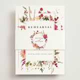 "Lush" - Rehearsal Dinner Cards in Magenta by Susan Moyal - Assembled with Belly Band