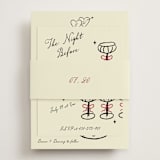 "Vintage Lovers" - Rehearsal Dinner Cards in Champagne by Helena Vitto - Assembled with Belly Band