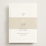 "Sense and Sensibility" - Rehearsal Dinner Cards in Cloud by Design Lotus - Assembled with Belly Band