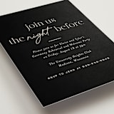 "Little party big love" - Rehearsal Dinner Cards in Noir by Jessica Corliss - Detail