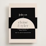 "Little party big love" - Rehearsal Dinner Cards in Noir by Jessica Corliss - Assembled with Belly Band