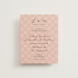 "Ballpoint Suite" - Rehearsal Dinner Cards in Blush by Ani Somi - Front