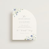 "Sweeping Meadow" - Rehearsal Dinner Cards in Aquamarine by Everett Paper Goods - Front