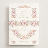 "Floral Arch" - Rehearsal Dinner Cards in Spring by Phrosné Barwood - Assembled with Belly Band