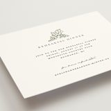 "Vineyard" - Rehearsal Dinner Cards in Olive by Sarah Brown - Detail