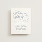 "Aristocratic" - Rehearsal Dinner Cards in Sky by Creo Study - Front