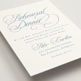 "Aristocratic" - Rehearsal Dinner Cards in Sky by Creo Study - Detail