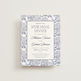 "Southern Charm Toile" - Rehearsal Dinner Cards in Periwinkle by Jenna Holcomb - Front