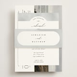 "Panoramic" - Rehearsal Dinner Cards in Cloud by Heather Schertzer - Assembled with Belly Band