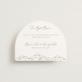 "Mountainview" - Rehearsal Dinner Cards in Pewter by Sarah Brown - Front