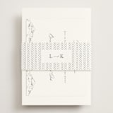 "Mountainview" - Rehearsal Dinner Cards in Pewter by Sarah Brown - Assembled with Belly Band