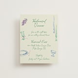 "tablescape drawing" - Rehearsal Dinner Cards in Garden by Cass Loh - Front