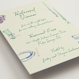 "tablescape drawing" - Rehearsal Dinner Cards in Garden by Cass Loh - Detail