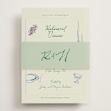 "tablescape drawing" - Rehearsal Dinner Cards in Garden by Cass Loh - Assembled with Belly Band