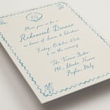 "Puglia" - Rehearsal Dinner Cards in Ocean by Pati Cascino - Detail