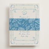 "Puglia" - Rehearsal Dinner Cards in Ocean by Pati Cascino - Assembled with Belly Band
