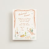 "Giardino" - Rehearsal Dinner Cards in Flame by Pati Cascino - Front