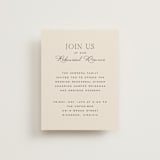 "Tendu" - Rehearsal Dinner Cards in Creme by Carly Reed Walker - Front