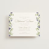 "Wildflower Trellis" - Rehearsal Dinner Cards in Iris by Everett Paper Goods - Front