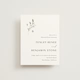 "Gentle Whisper" - Rehearsal Dinner Cards in Cotton by Jennifer Postorino - Front