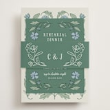 "Botanical" - Rehearsal Dinner Cards in Garden by Kelly Watkins - Assembled with Belly Band