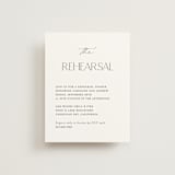 "Contemporary" - Rehearsal Dinner Cards in Cotton by Vanessa Doyle - Front