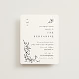 "Floral Cascade" - Rehearsal Dinner Cards in Alpine by Pixel and Hank - Front