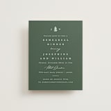 "Mountain Ridge" - Rehearsal Dinner Cards in Pine by Amy Kross - Front