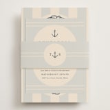 "nautical nuptials" - Rehearsal Dinner Cards in Sea Breeze by Rebecca Durflinger - Assembled with Belly Band