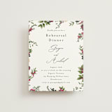 "Romantic Florals" - Rehearsal Dinner Cards in Peony by Susan Moyal - Front