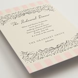 "Hand Illustrated Crest" - Rehearsal Dinner Cards in Peony by Jackie Crawford - Detail
