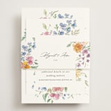 "Floral Pop" - Rehearsal Dinner Cards in Tropical by Itsy Belle Studio - Assembled with Belly Band