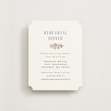 "Daphne" - Rehearsal Dinner Cards in Sepia by Itsy Belle Studio - Front