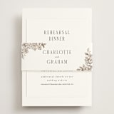 "Daphne" - Rehearsal Dinner Cards in Sepia by Itsy Belle Studio - Assembled with Belly Band